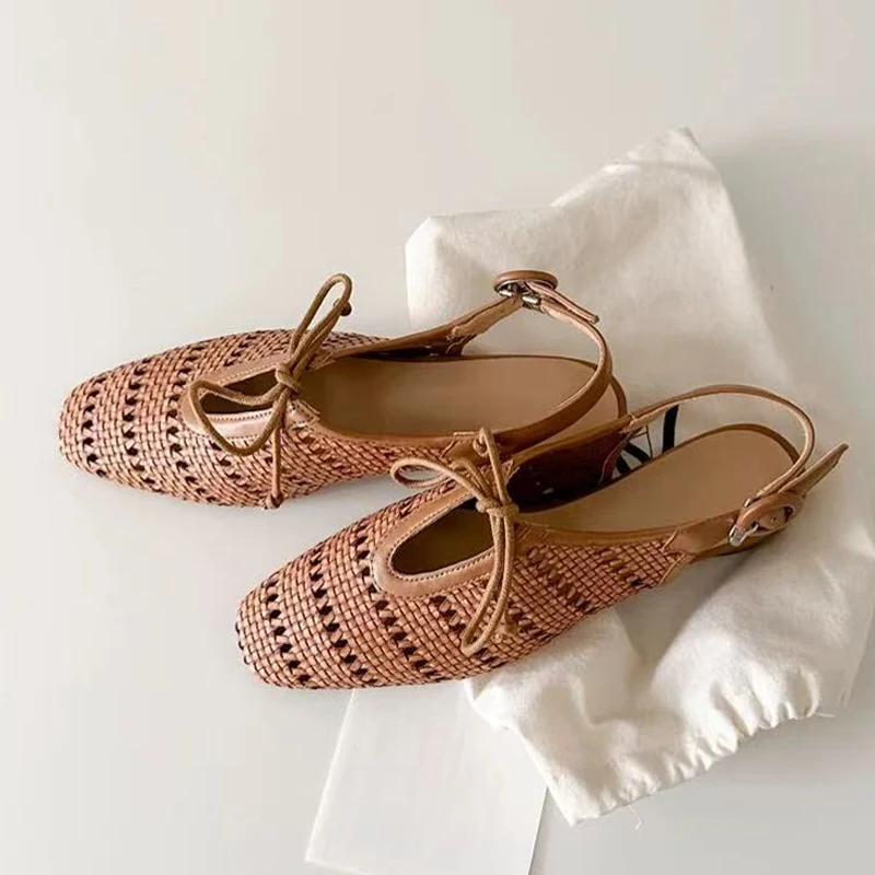 Weave Women High Heels Sandals Square Toe Chunky Shoes Summer 2025 Elegant Dress Shoes Sexy Woman's Pumps Slingback Slippers
Weave Women High Heels Sandals Square Toe Chunky Shoes Summer 2025 Elegant Dress Shoes Sexy Woman's Pumps Slingback Slippers