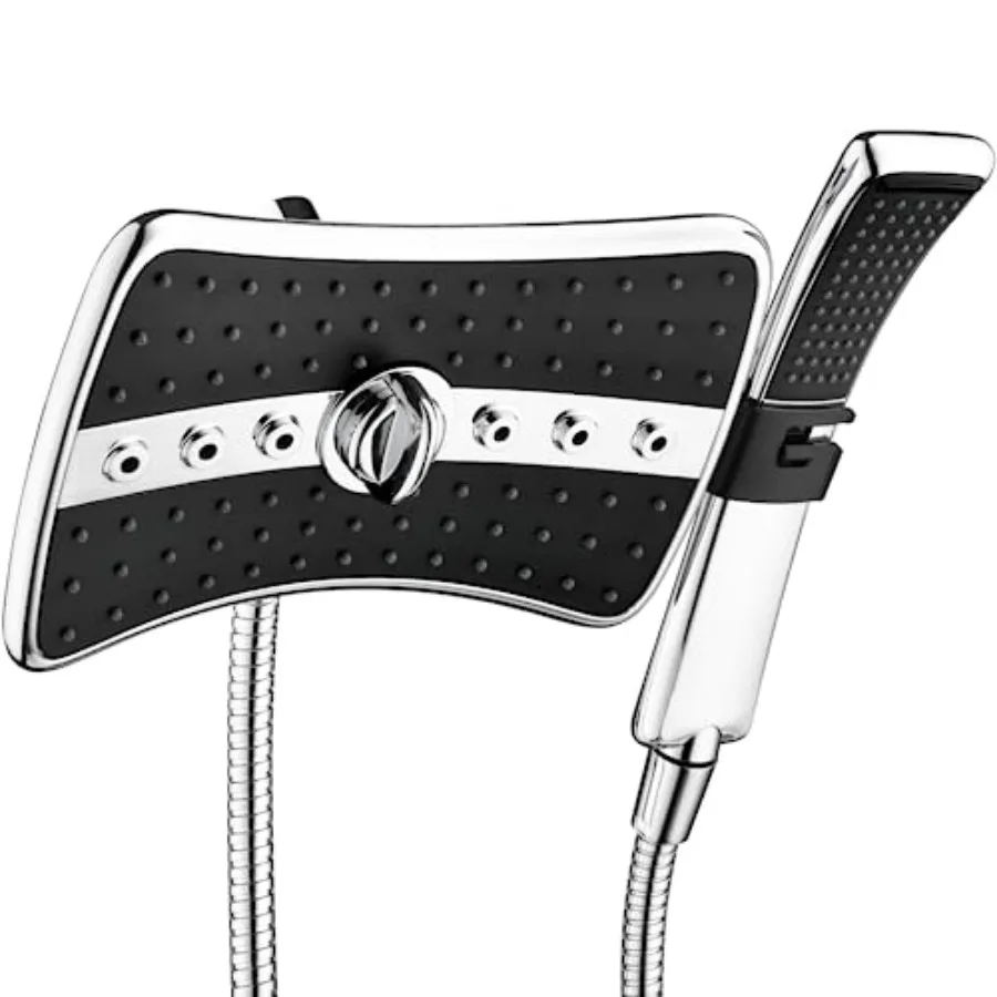 High Pressure Dual Shower Head Combo, Handheld Showerhead Rainfall Shower Head Combo with Black Face, 60 Inch Long Stainless St
High Pressure Dual Shower Head Combo, Handheld Showerhead Rainfall Shower Head Combo with Black Face, 60 Inch Long Stainless St