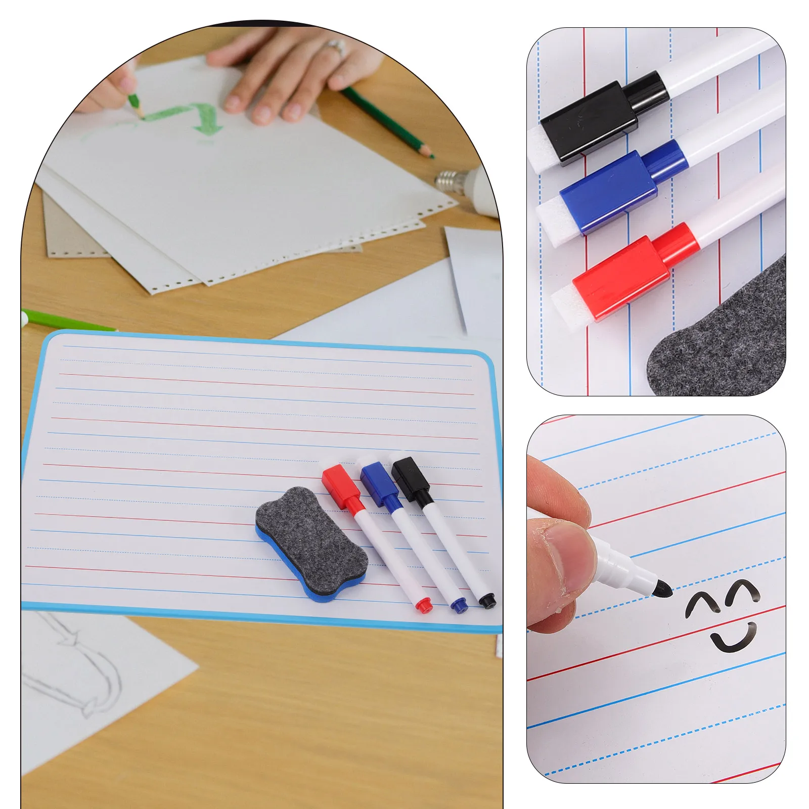 Double Sided Lined Dry Erase Board Kids Whiteboard Small Lightweight Reusable Whiteboard For Students Children Home Office Use
Double Sided Lined Dry Erase Board Kids Whiteboard Small Lightweight Reusable Whiteboard For Students Children Home Office Use