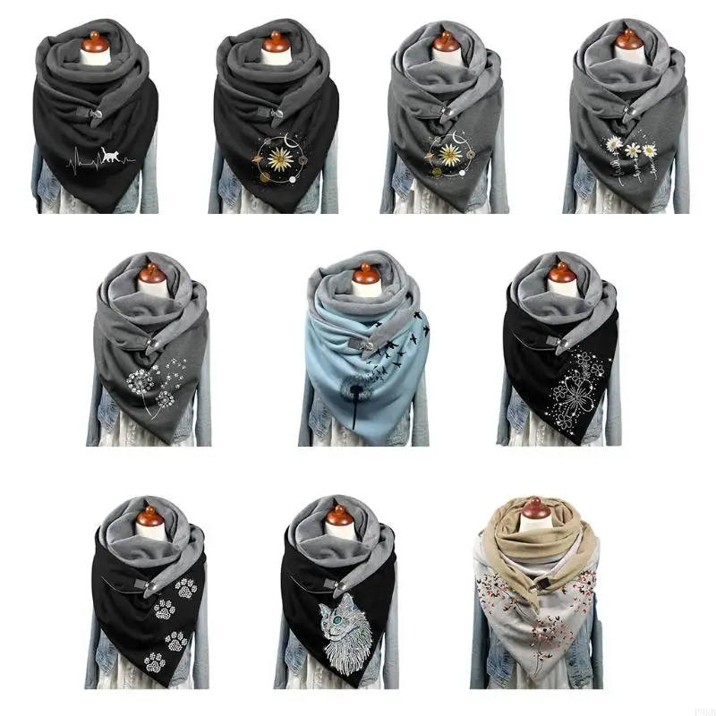 P88B Women Scarf Winter Fashion Printing View Art Printed with Buckle Soft Wrap Shawl
P88B Women Scarf Winter Fashion Printing View Art Printed with Buckle Soft Wrap Shawl