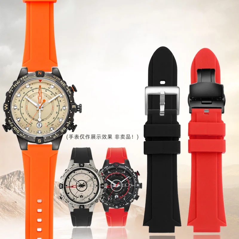 24-16mm Convex watchband Silicone bracelet for timex T2N738 T2N739 T2N720 T2N721 T49706 Butterfly clasp watch band Rubber strap
24-16mm Convex watchband Silicone bracelet for timex T2N738 T2N739 T2N720 T2N721 T49706 Butterfly clasp watch band Rubber strap