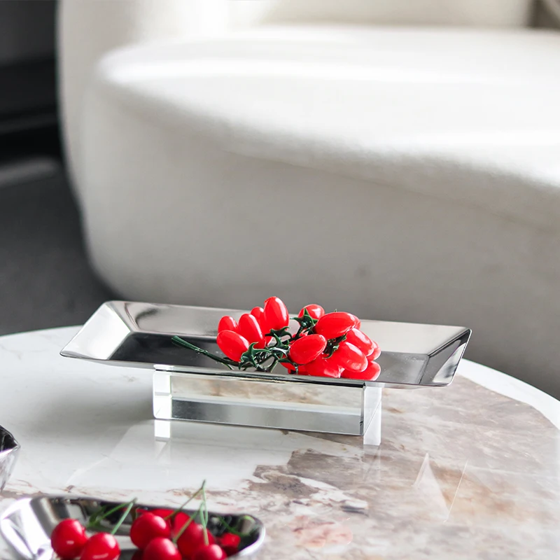 Modern Minimalist Crystal Metal Decorative Plate Holder Serving Tray Rectangular Transparent Dinner Plate Home Food Snack Plate
Modern Minimalist Crystal Metal Decorative Plate Holder Serving Tray Rectangular Transparent Dinner Plate Home Food Snack Plate