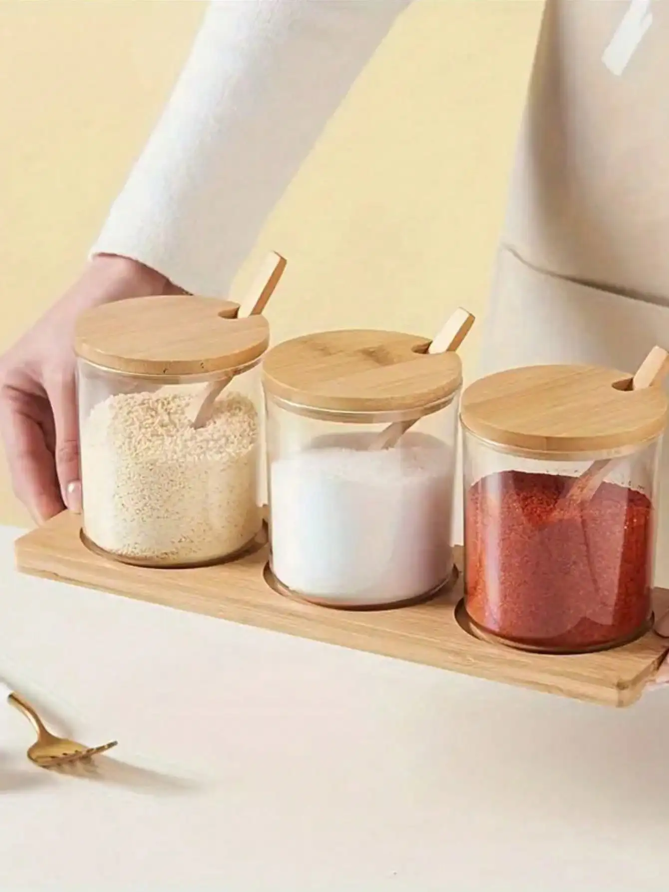3pcs Moisture-Proof Plastic Spice Jar With Lid And Tray, Rust Proof Kitchen Containers
3pcs Moisture-Proof Plastic Spice Jar With Lid And Tray, Rust Proof Kitchen Containers