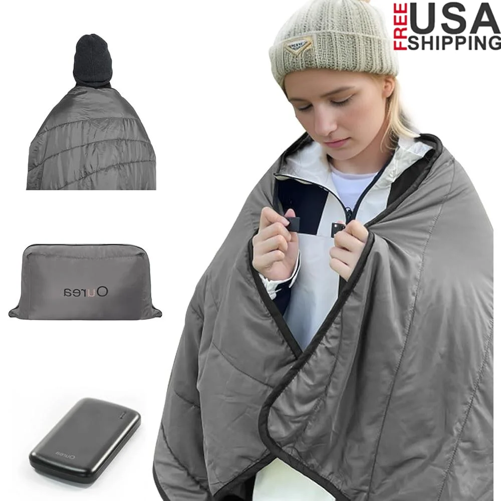 USB Heated Blanket Cordless Portable Electric Blanket Rechargeable with 3 Heat Settings Full Body Warmth Waterproof Outdoor
USB Heated Blanket Cordless Portable Electric Blanket Rechargeable with 3 Heat Settings Full Body Warmth Waterproof Outdoor