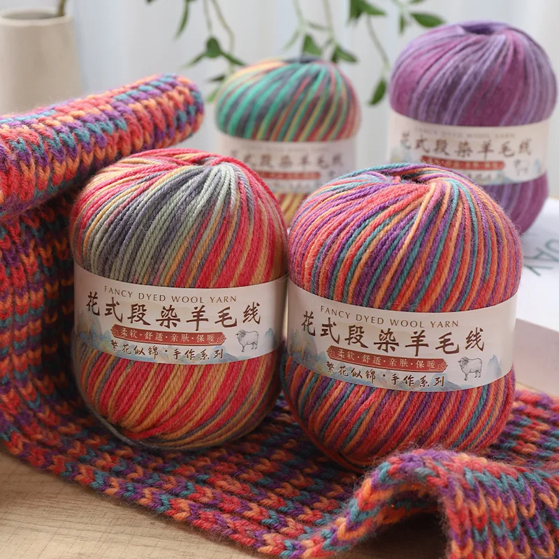 100g/roll 100% Wool Yarn Medium Thick Thread Rainbow Yarn Hand Knitting Thread Soft Warm For DIY Baby Wool Doll Woven Material
100g/roll 100% Wool Yarn Medium Thick Thread Rainbow Yarn Hand Knitting Thread Soft Warm For DIY Baby Wool Doll Woven Material