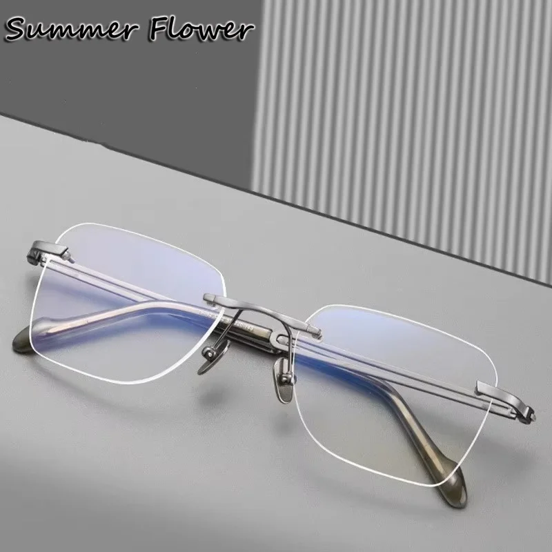 Elegant Fashion Men Eyeglasses Frames Rimless Prescription Glasses Pure Titanium Eyewear Women Optical Lenses Spectacles
Elegant Fashion Men Eyeglasses Frames Rimless Prescription Glasses Pure Titanium Eyewear Women Optical Lenses Spectacles