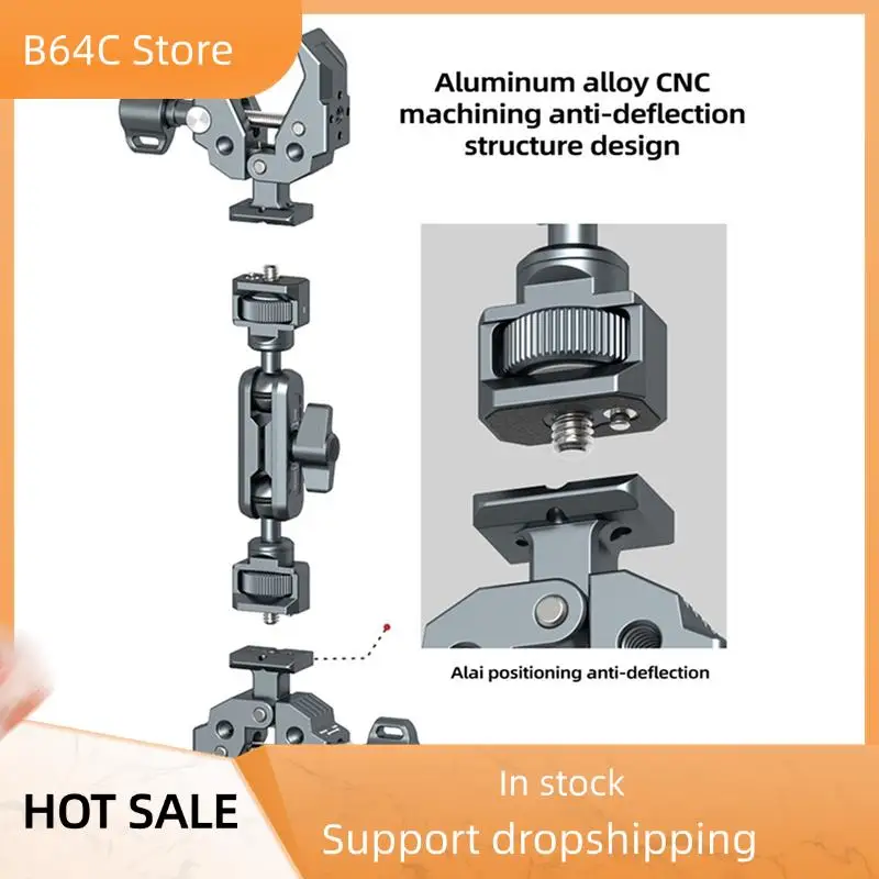 B64C 2X Multifunctional Crab Claw Super Clamp With NATO Base Powerful Fixed Clamp For DSLR Camera Monitors Mic Led Lights-A
B64C 2X Multifunctional Crab Claw Super Clamp With NATO Base Powerful Fixed Clamp For DSLR Camera Monitors Mic Led Lights-A