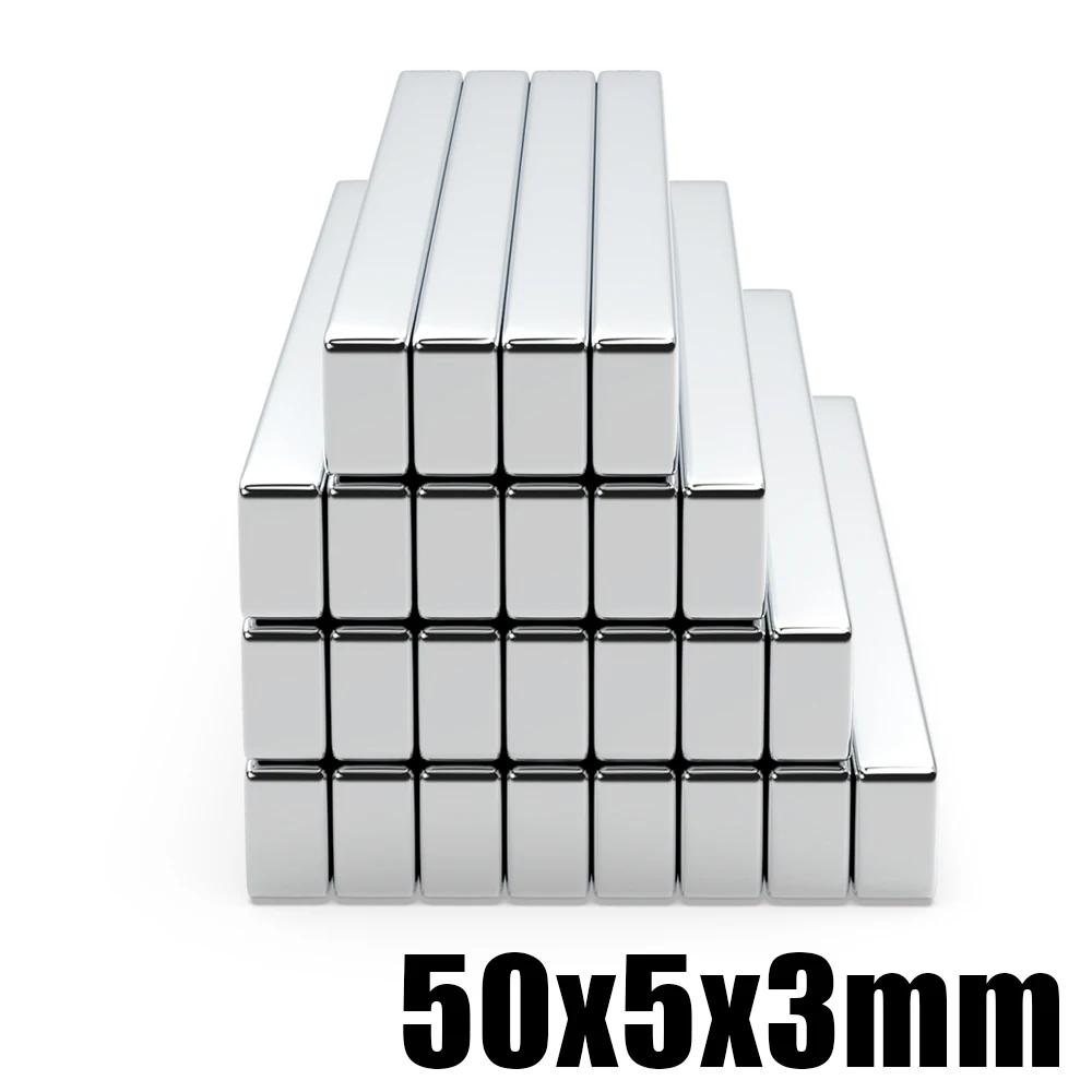 2/5/10/20 Pcs 50x5x3 N35 Neodymium Magnet 50mm X 5mm X 3mm NdFeB Block Super Powerful Strong Permanent Magnetic imanes
2/5/10/20 Pcs 50x5x3 N35 Neodymium Magnet 50mm X 5mm X 3mm NdFeB Block Super Powerful Strong Permanent Magnetic imanes