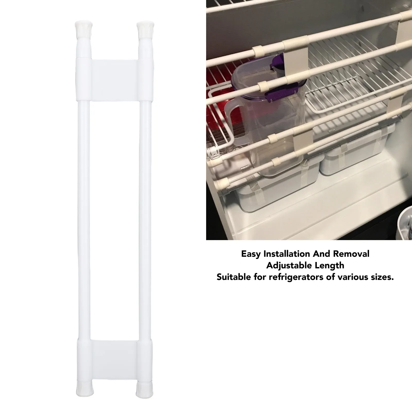 RV Refrigerator Bar Double Row 16in-28in Adjustable RV Refrigerator Tension Rods for Travel Adjustable RV Refrigerator Bar
RV Refrigerator Bar Double Row 16in-28in Adjustable RV Refrigerator Tension Rods for Travel Adjustable RV Refrigerator Bar