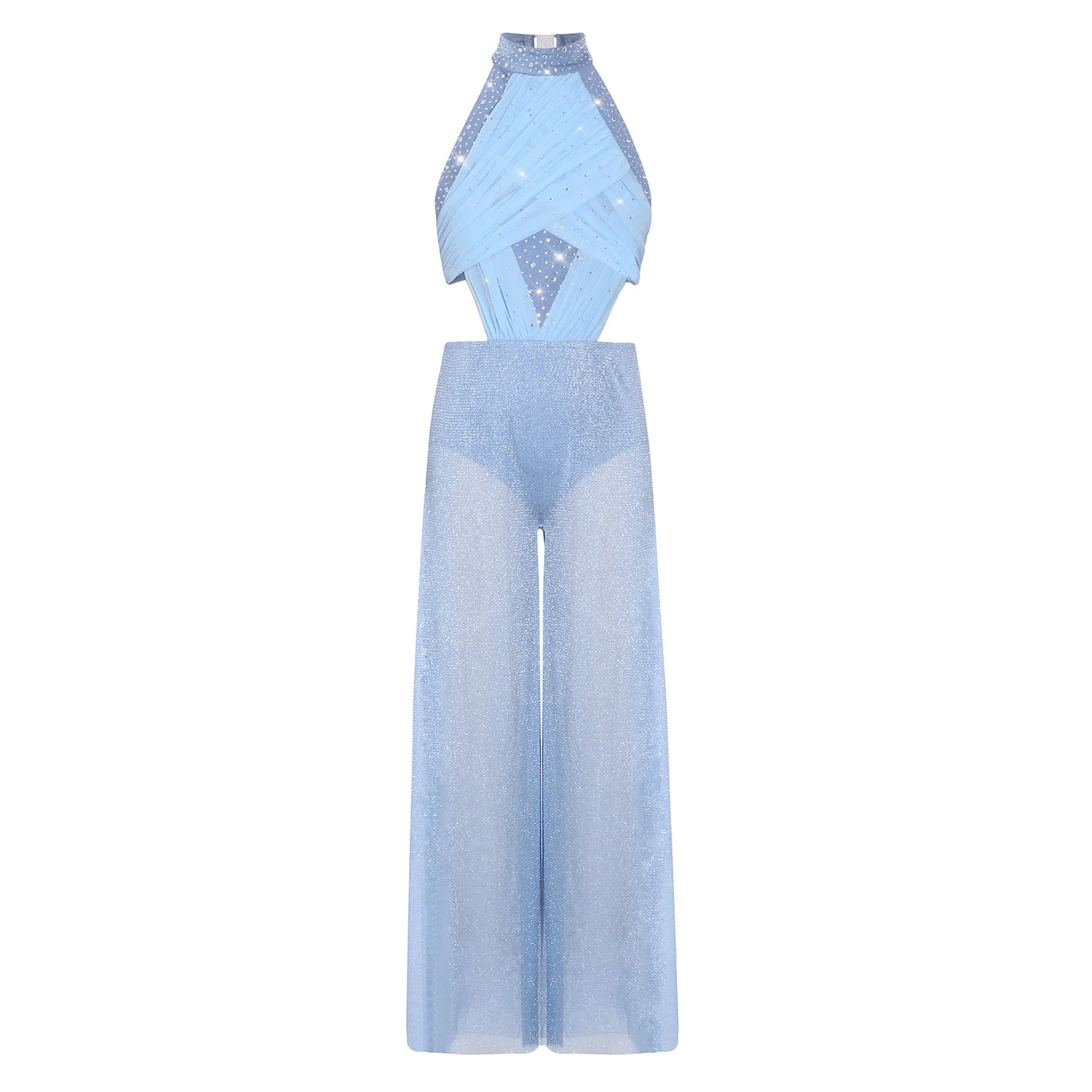Kids Shiny Mesh Rhythmic Gymnastics Figure Skating Jumpsuit for Girls Ballet Dance Wide-Leg Pants Romper One-piece Dancewear
Kids Shiny Mesh Rhythmic Gymnastics Figure Skating Jumpsuit for Girls Ballet Dance Wide-Leg Pants Romper One-piece Dancewear