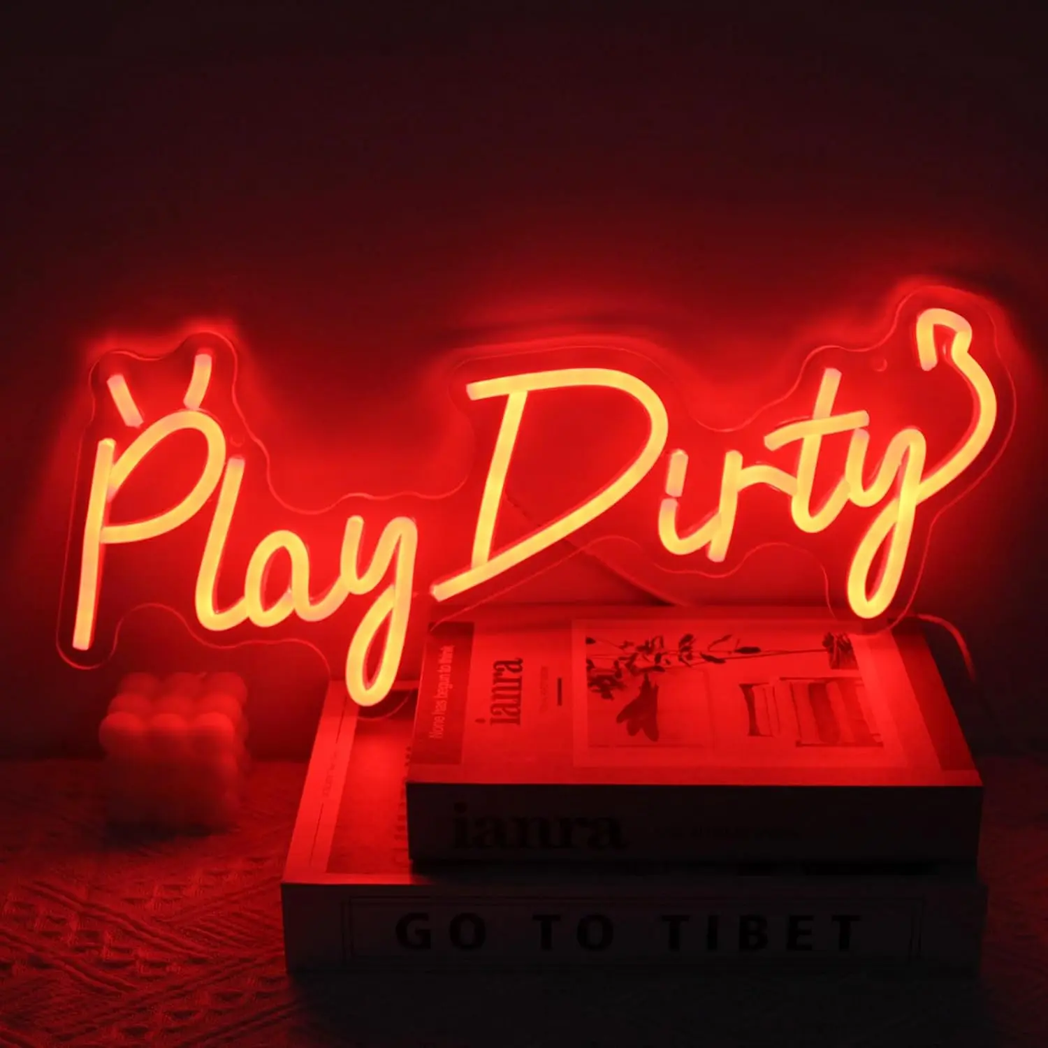 Party Neon Sign Play Dirty Wall Decor Dreamy healing colorful light, warm-toned soft, cat belly
Party Neon Sign Play Dirty Wall Decor Dreamy healing colorful light, warm-toned soft, cat belly