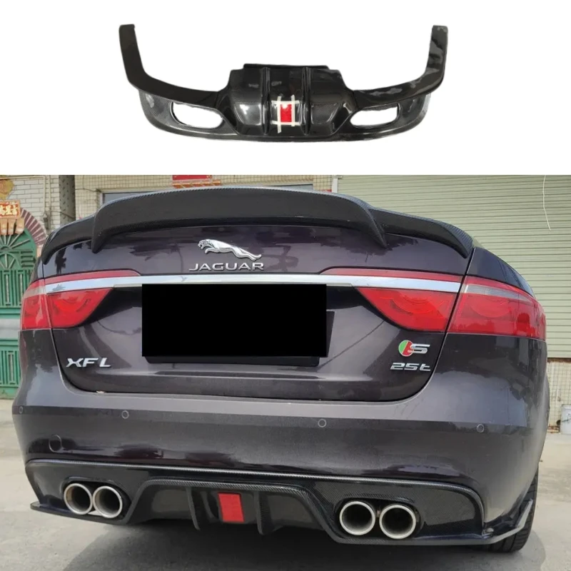 For Jaguar XE XEL XF XFL Carbon Fiber Rear Lip Diffuser with LED Lights Body Kit for Retrofit/Upgrade
For Jaguar XE XEL XF XFL Carbon Fiber Rear Lip Diffuser with LED Lights Body Kit for Retrofit/Upgrade