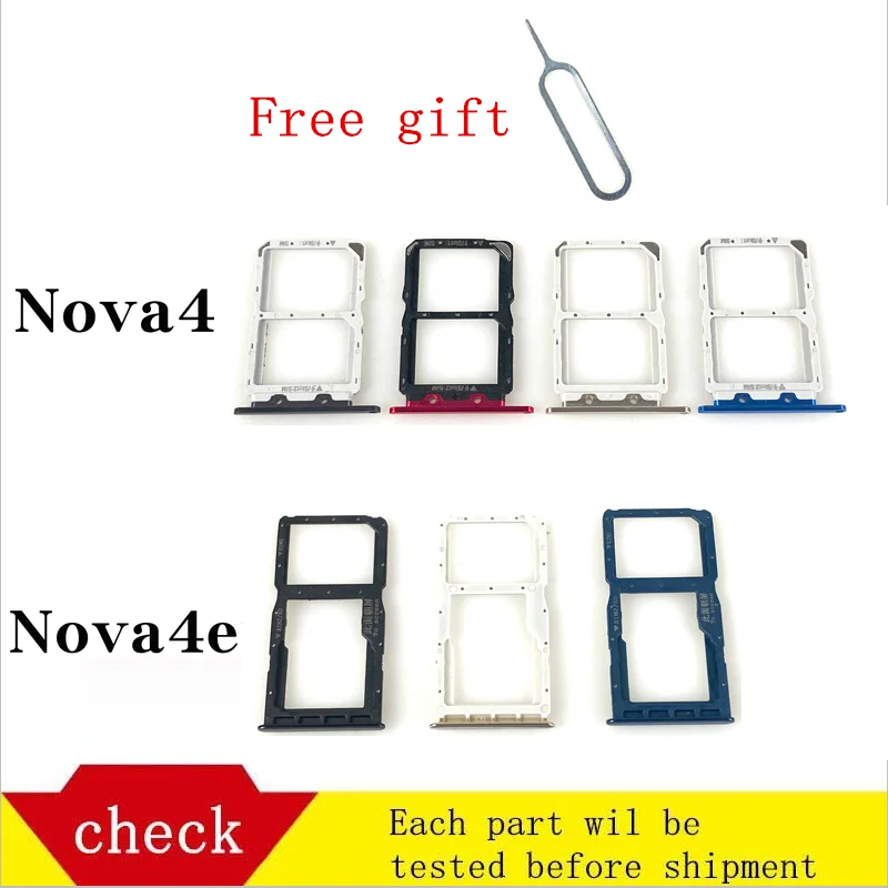 Лоток для SIM-карты для Huawei Nova4 nova4e, адаптер для SIM-карты и Карта Micro SD, со свободным инструментом для извлечения
Лоток для SIM-карты для Huawei Nova4 nova4e, адаптер для SIM-карты и Карта Micro SD, со свободным инструментом для извлечения