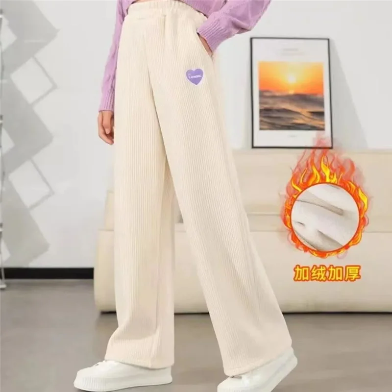 Girls Padded Wide Leg Pants Winter Autumn Big Kids Thick Plus Velvet Warm Trousers Teen Solid Casual Long Pants 5-14 Years
Girls Padded Wide Leg Pants Winter Autumn Big Kids Thick Plus Velvet Warm Trousers Teen Solid Casual Long Pants 5-14 Years