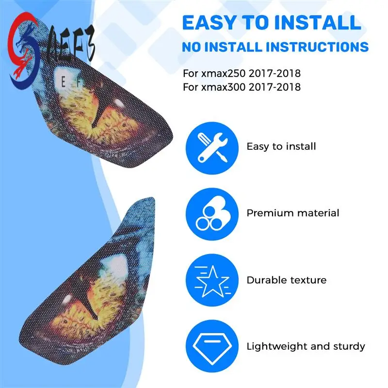 AEF3-Motorcycle Accessories Headlight Protection Sticker Headlight Sticker For Yamaha Xmax 300 Xmax 250 2017 2018
AEF3-Motorcycle Accessories Headlight Protection Sticker Headlight Sticker For Yamaha Xmax 300 Xmax 250 2017 2018