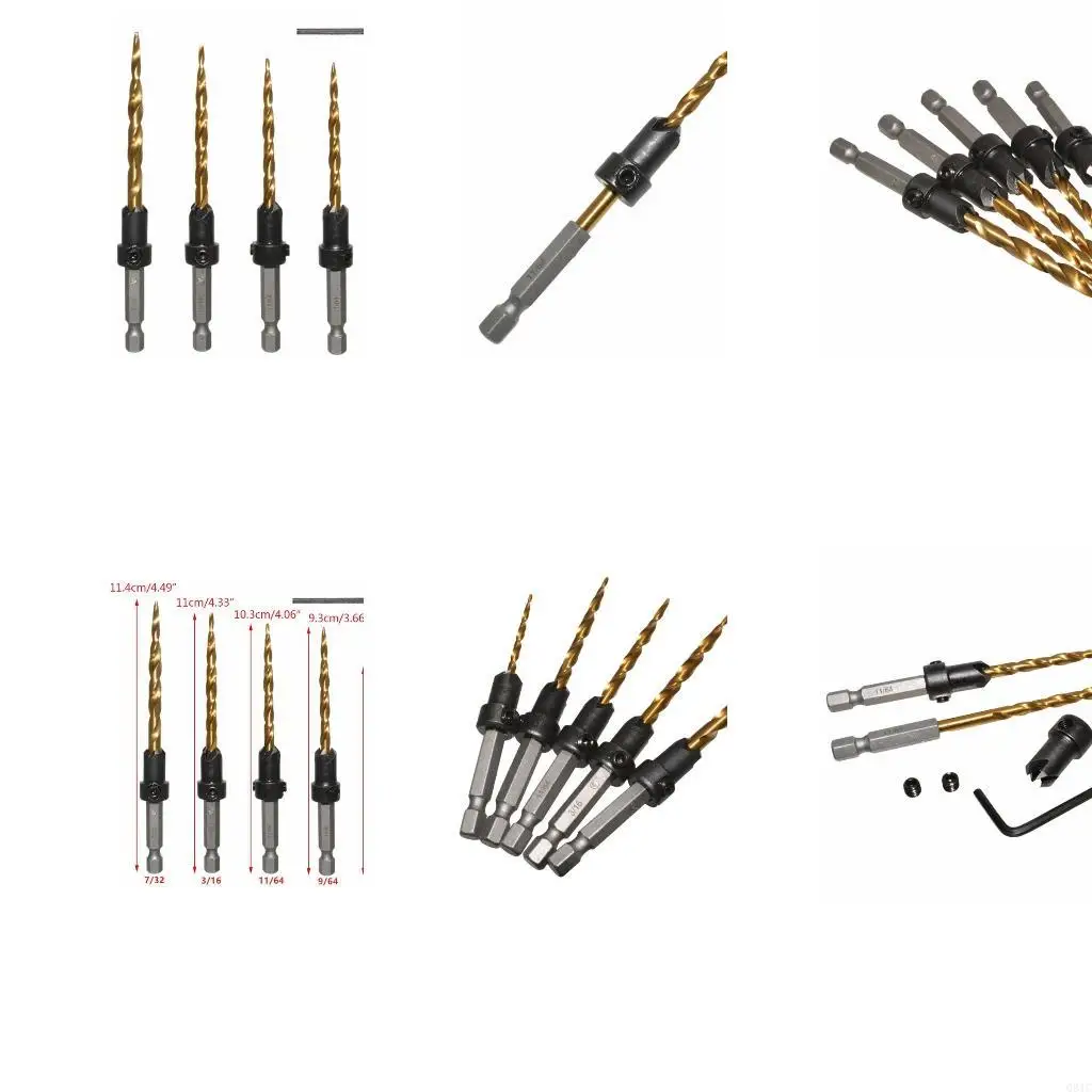 Q81C 5 шт. Набор сверл для зенковки из высокоскоростной стали, деревообработки, подходит для/пластика/металла 7/64 дюйма; 9/64
Q81C 5 шт. Набор сверл для зенковки из высокоскоростной стали, деревообработки, подходит для/пластика/металла 7/64 дюйма; 9/64