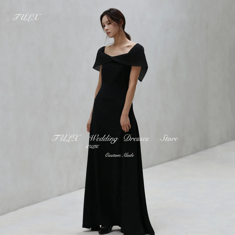 TULX Simple Off the Shoulder Black Korea Wedding Photo Shoot Dress Floor Length Evening Dresses Corset Party Event Gowns Custom
TULX Simple Off the Shoulder Black Korea Wedding Photo Shoot Dress Floor Length Evening Dresses Corset Party Event Gowns Custom