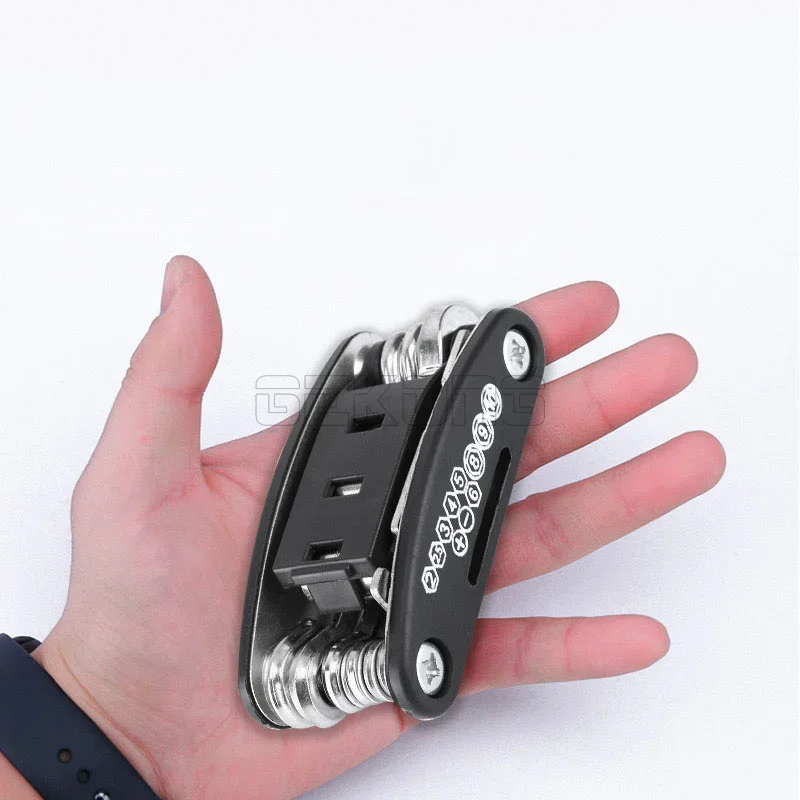 1Pcs 16 In 1 Tool Set Rust Resistant Sturdy Durable Foldable Bicycle Repair Kit Convenient And Multifunctional Maintenance Tool
1Pcs 16 In 1 Tool Set Rust Resistant Sturdy Durable Foldable Bicycle Repair Kit Convenient And Multifunctional Maintenance Tool