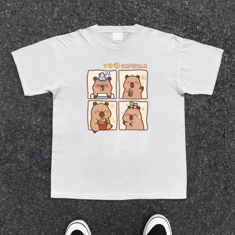 The Healing Power Is at Its Peak! Soft and Cute Capybara Daily Pattern Short-sleeved T-shirt, Adorable Enough to Melt Your Heart
The Healing Power Is at Its Peak! Soft and Cute Capybara Daily Pattern Short-sleeved T-shirt, Adorable Enough to Melt Your Heart