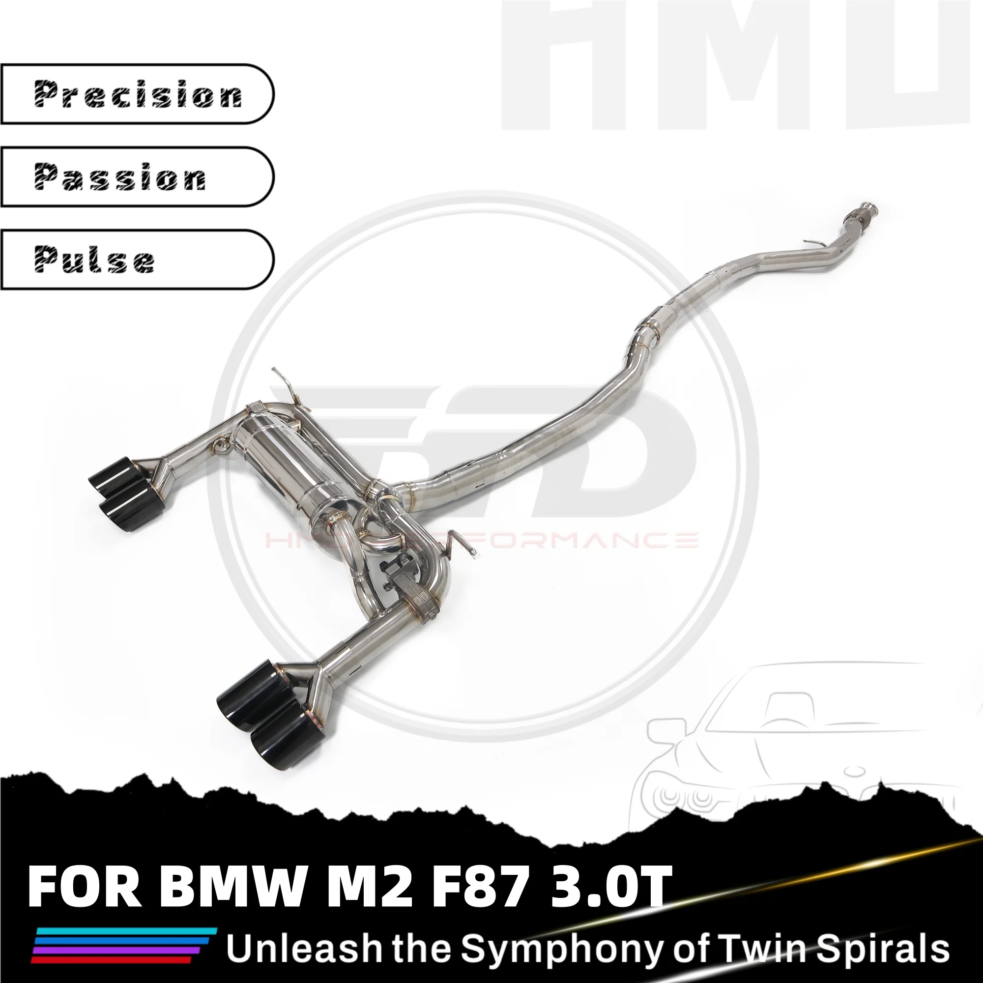 For BMW M2 F87 N55 Engine 3.0T Muffler With Valve HMD Stainless Steel Exhaust System Performance Catback
For BMW M2 F87 N55 Engine 3.0T Muffler With Valve HMD Stainless Steel Exhaust System Performance Catback