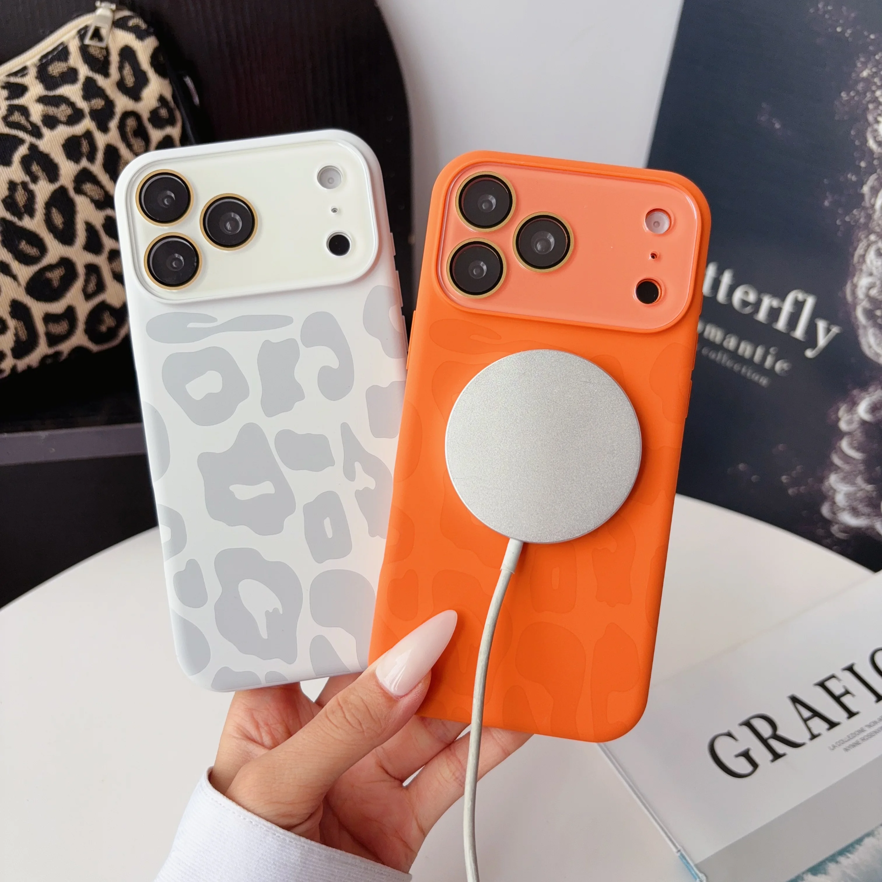 Liquid Silicone Leopard Pattern Wireless Charging Magnetic Phone Case For iPhone 17 Pro Max 16 15, Slim Camera Protection Cover
Liquid Silicone Leopard Pattern Wireless Charging Magnetic Phone Case For iPhone 17 Pro Max 16 15, Slim Camera Protection Cover
