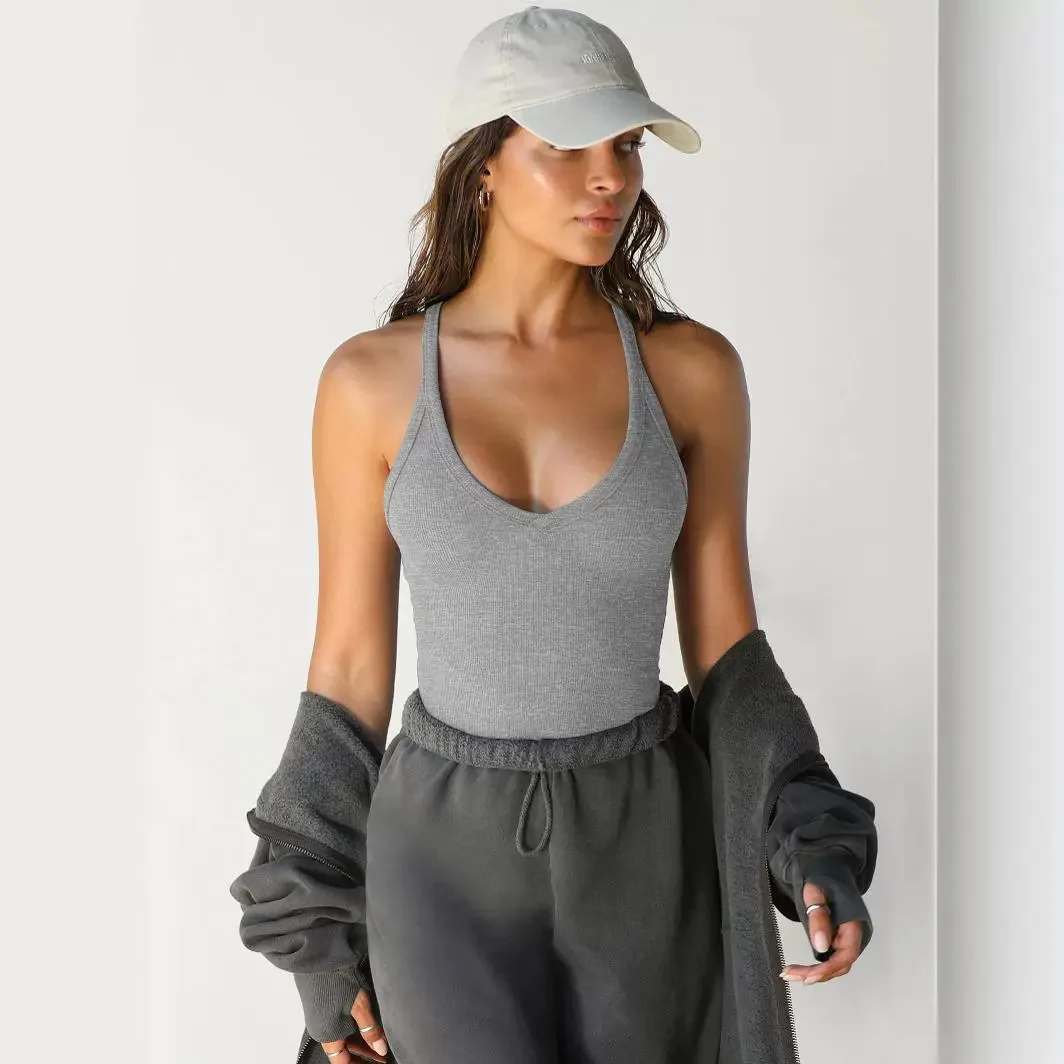 2025 Spring/Summer Sleeveless V-neck Ribbed Vest Women's Trendy Brand Interior Bottom Shirt Casual Basic Top
2025 Spring/Summer Sleeveless V-neck Ribbed Vest Women's Trendy Brand Interior Bottom Shirt Casual Basic Top