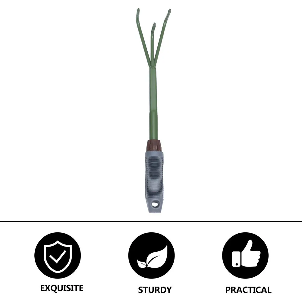 Gardening Rake Three Teeth Rake Portable Garden Tool Supplies Sturdy Durable Safe for Indoor Outdoor Weeding Planting Green
Gardening Rake Three Teeth Rake Portable Garden Tool Supplies Sturdy Durable Safe for Indoor Outdoor Weeding Planting Green