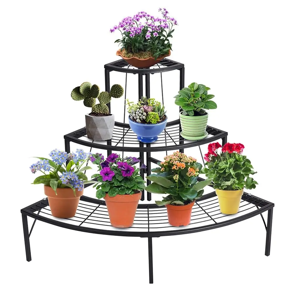 3 Tier Plant Stand Flower Pot Rack, Quarter Round Plant Corner Shelf Planters Display Holder Orchid Shelves For Indoor Outdoor
3 Tier Plant Stand Flower Pot Rack, Quarter Round Plant Corner Shelf Planters Display Holder Orchid Shelves For Indoor Outdoor