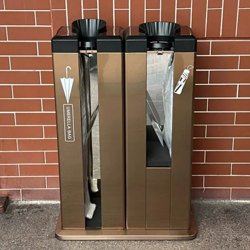 Dual Wet Umbrella Bag Dispenser with Stainless Steel Body for Long & Short Umbrellas Hotel Lobby
Dual Wet Umbrella Bag Dispenser with Stainless Steel Body for Long & Short Umbrellas Hotel Lobby