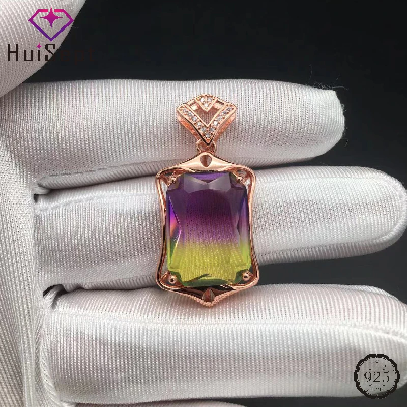 HuiSept Fashion 925 Silver Necklace Jewelry Accessories Geometric Topaz Zircon Gemstone Pendant for Female Wedding Dropshipping
HuiSept Fashion 925 Silver Necklace Jewelry Accessories Geometric Topaz Zircon Gemstone Pendant for Female Wedding Dropshipping