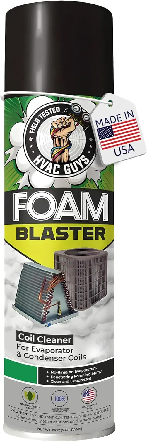 Foam Blaster AC Coil Cleaner for Evaporators & Condensers, No Rinse Formula, Citrus Scent
Foam Blaster AC Coil Cleaner for Evaporators & Condensers, No Rinse Formula, Citrus Scent