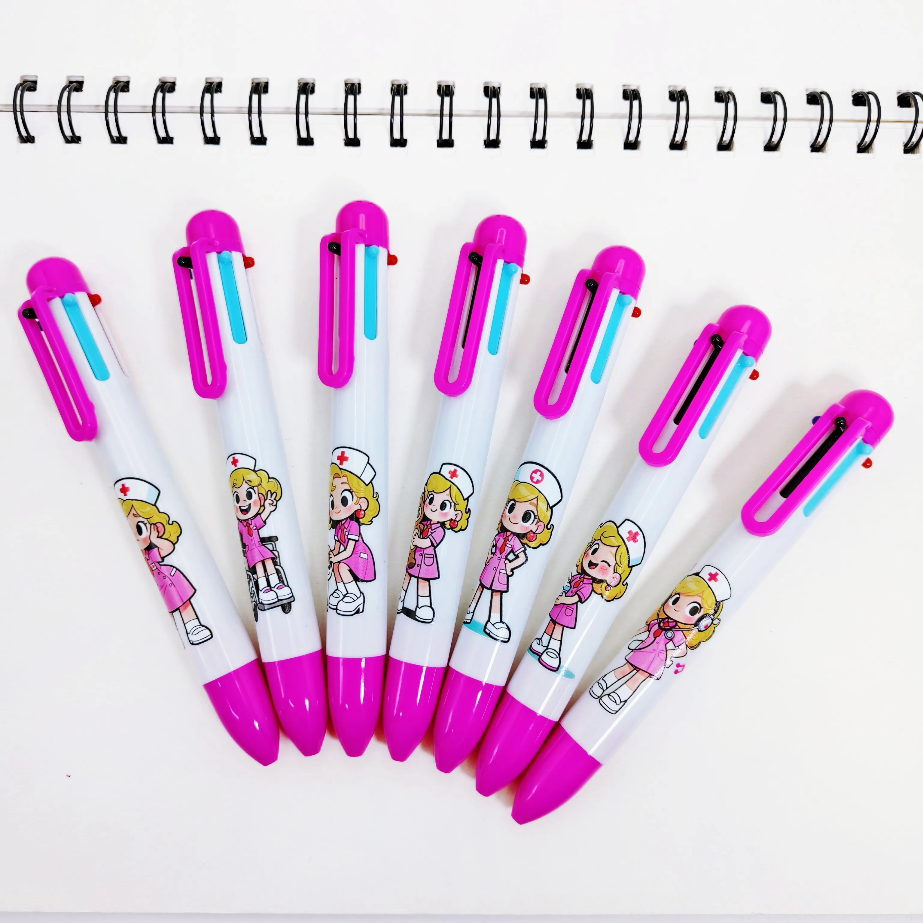 7pcs/14pcs Creative Nurse Theme Multi color Pen Cute Female Nurse Styling Six in One Ballpoint Pen Multi color Press Pen
7pcs/14pcs Creative Nurse Theme Multi color Pen Cute Female Nurse Styling Six in One Ballpoint Pen Multi color Press Pen