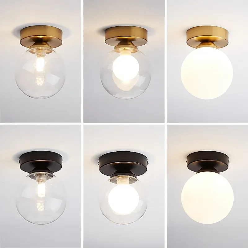 Modern Simple Glass Ceiling Light Nordic LED Round Glass Ball Ceiling Lamp Creative Chandeliers Living Room Lights
Modern Simple Glass Ceiling Light Nordic LED Round Glass Ball Ceiling Lamp Creative Chandeliers Living Room Lights