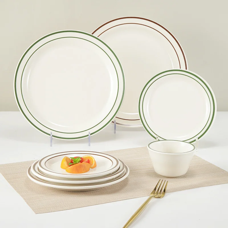 Thickened Anti Drop Melamine Tableware, Commercial Round Large Deep Bowl, Steak Pasta Tray, Restaurant and Hotel, Plastic Plate
Thickened Anti Drop Melamine Tableware, Commercial Round Large Deep Bowl, Steak Pasta Tray, Restaurant and Hotel, Plastic Plate
