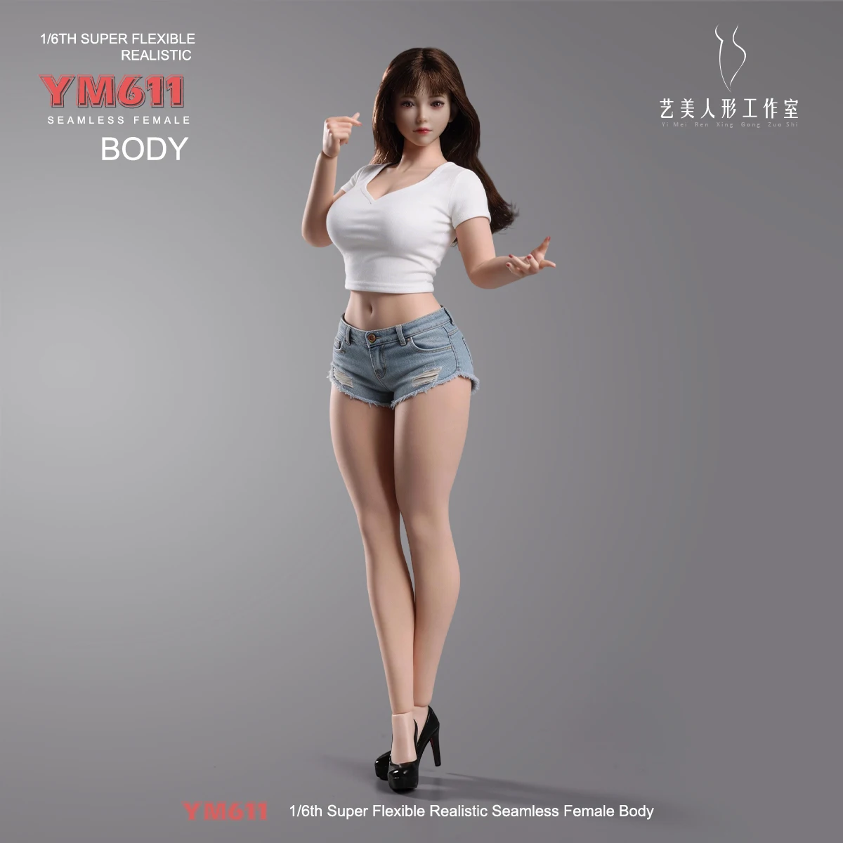 1/6 Scale YM611 Female Seamless Body 12'' Soldier Plump Big Breast Wide Buttock Action Figure Body Fit 1:6 Head Model
1/6 Scale YM611 Female Seamless Body 12'' Soldier Plump Big Breast Wide Buttock Action Figure Body Fit 1:6 Head Model