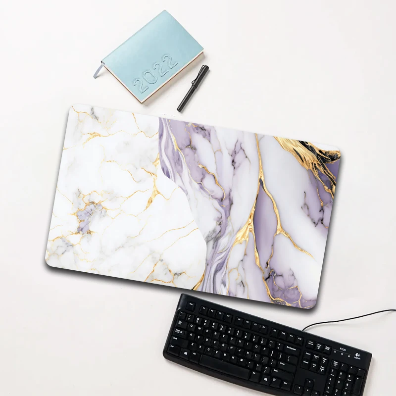 White Purple Gold Marble Mouse Pad Large Non-slip Waterproof Desk Mat for Laptop Office
White Purple Gold Marble Mouse Pad Large Non-slip Waterproof Desk Mat for Laptop Office