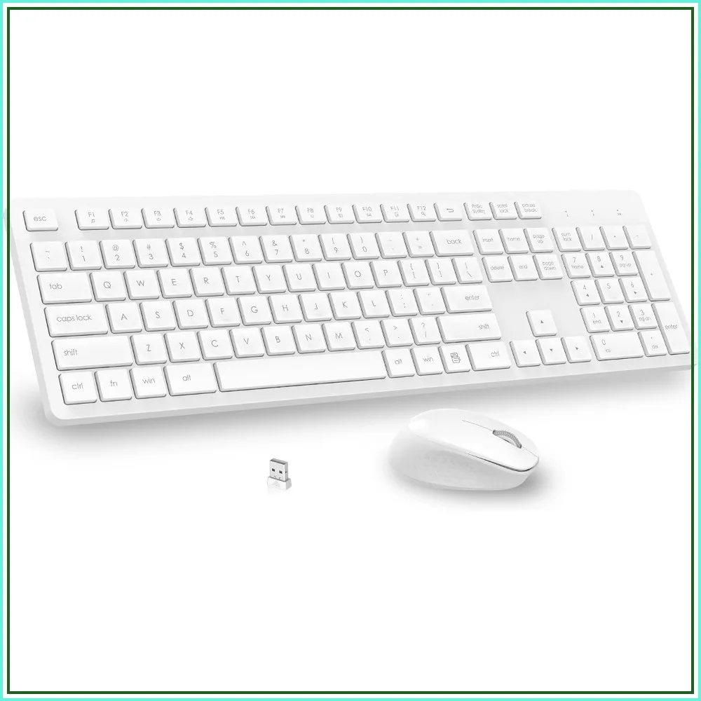 Wireless Keyboard and Mouse Combo, Full-Sized Ergonomic Computer Keyboard, 2.4GHz USB Cordless Silent Mouse Set, 12 FN Shortcuts for Windows MacOS Laptop
Wireless Keyboard and Mouse Combo, Full-Sized Ergonomic Computer Keyboard, 2.4GHz USB Cordless Silent Mouse Set, 12 FN Shortcuts for Windows MacOS Laptop