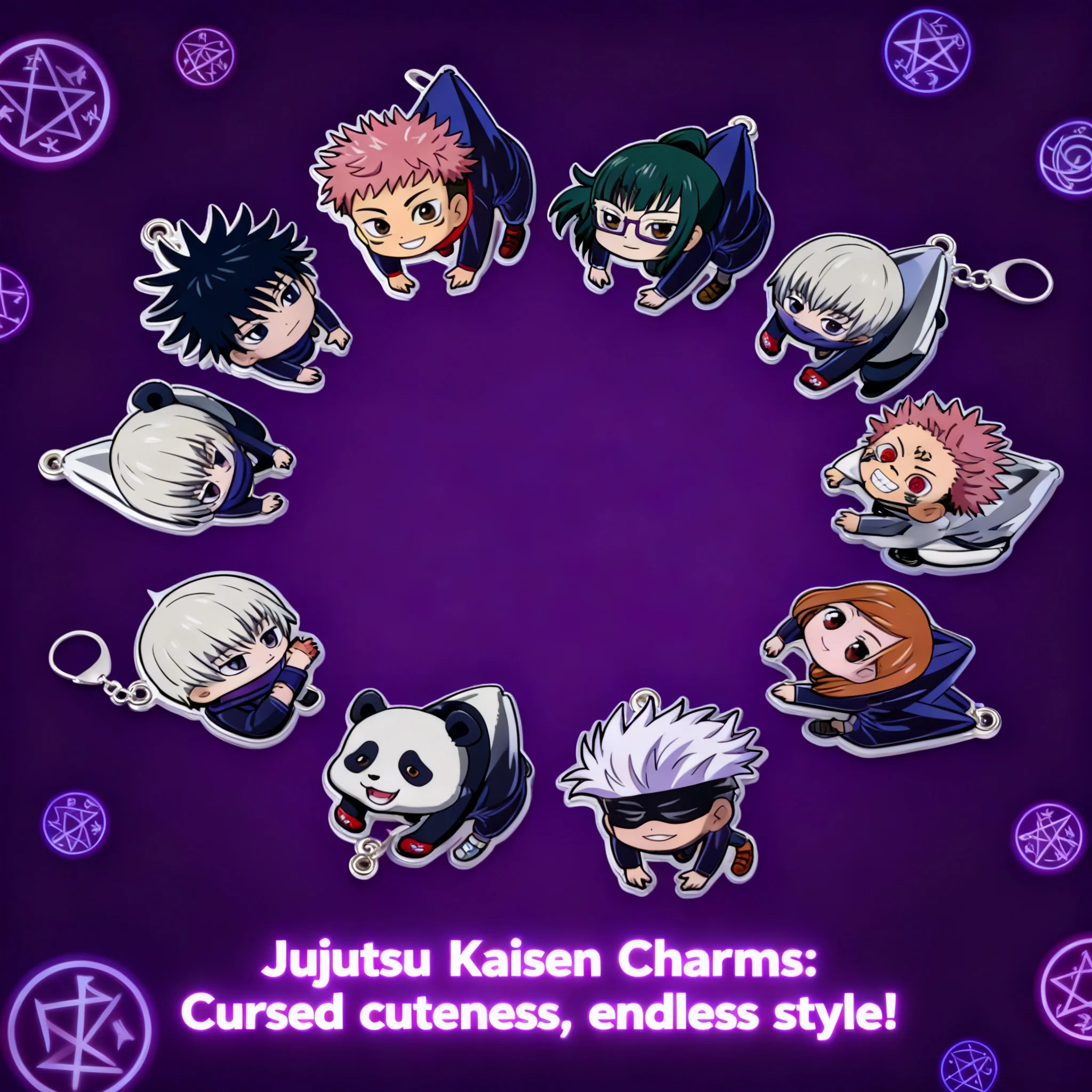 Оптовая продажа аниме-товаров: Акриловый брелок Jujutsu Kaisen с двусторонним изображением, милый кулон в Q-версии, аксессуары для фанатов аниме
Оптовая продажа аниме-товаров: Акриловый брелок Jujutsu Kaisen с двусторонним изображением, милый кулон в Q-версии, аксессуары для фанатов аниме