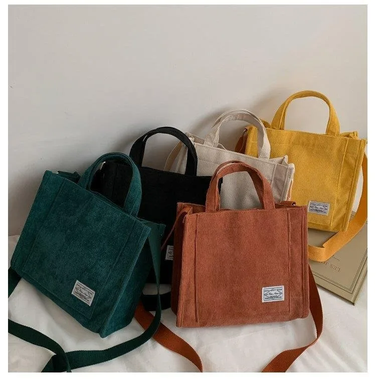 2025 new solid color simple and versatile fashion striped corduroy canvas bag women's shoulder messenger handbag Korean version
2025 new solid color simple and versatile fashion striped corduroy canvas bag women's shoulder messenger handbag Korean version
