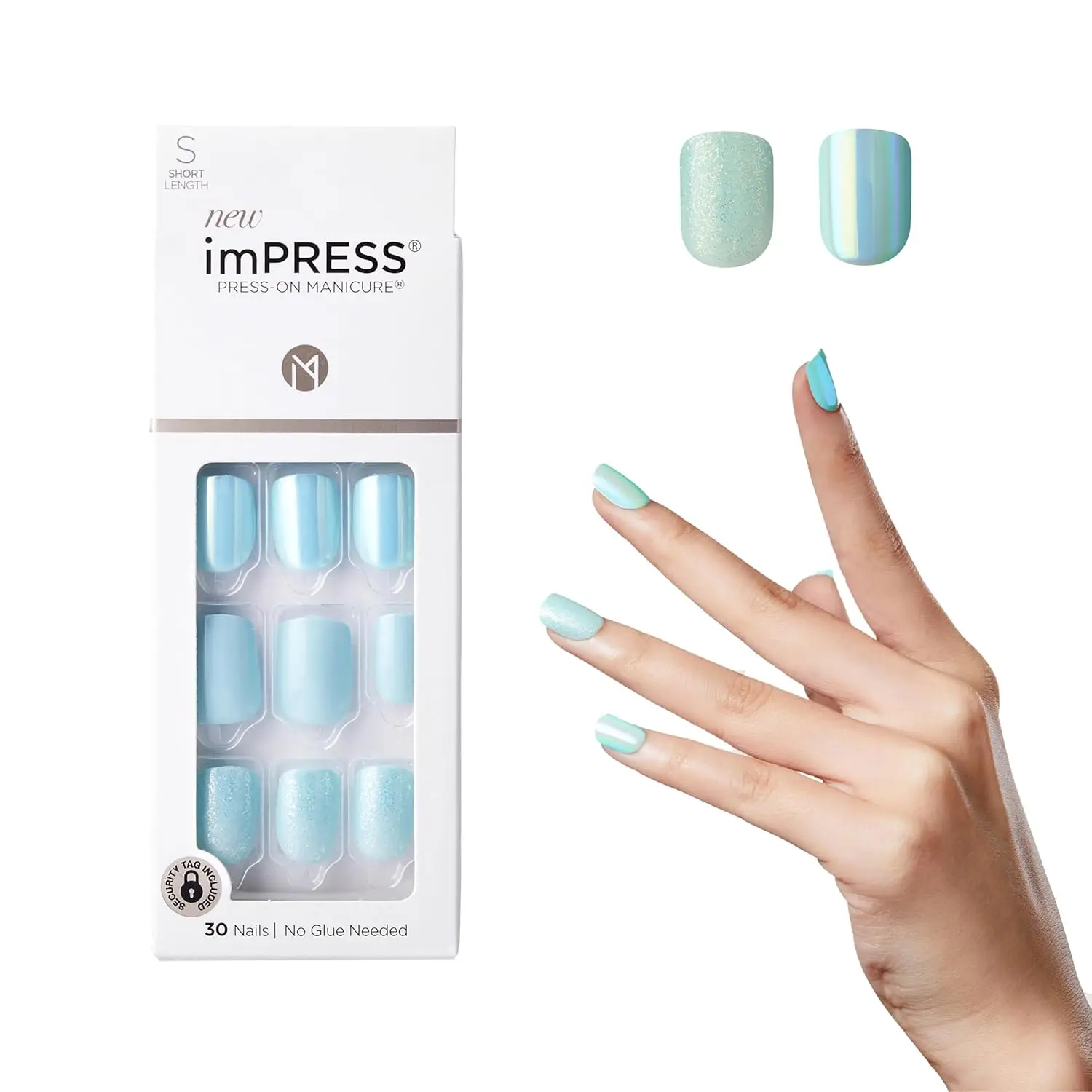 Press On Nails, Blue Short Squoval, 30 Pcs with Tools, No Glue Needed
Press On Nails, Blue Short Squoval, 30 Pcs with Tools, No Glue Needed
