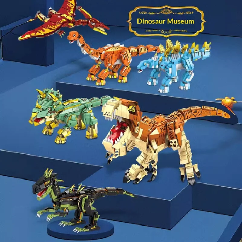 Dinosaur Building Blocks Large Small Particle Assembled Model Tyrannosaurus Triceratops Velociraptor Brachiosaurus Pterosaur
Dinosaur Building Blocks Large Small Particle Assembled Model Tyrannosaurus Triceratops Velociraptor Brachiosaurus Pterosaur