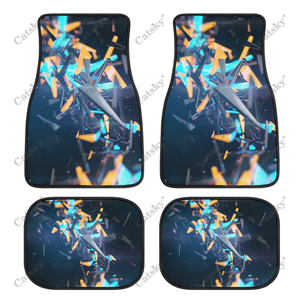 Striped polygonal irregular graphics Car floor mats universal stylish dirt-resistant and waterproof car carpets front and rear
Striped polygonal irregular graphics Car floor mats universal stylish dirt-resistant and waterproof car carpets front and rear