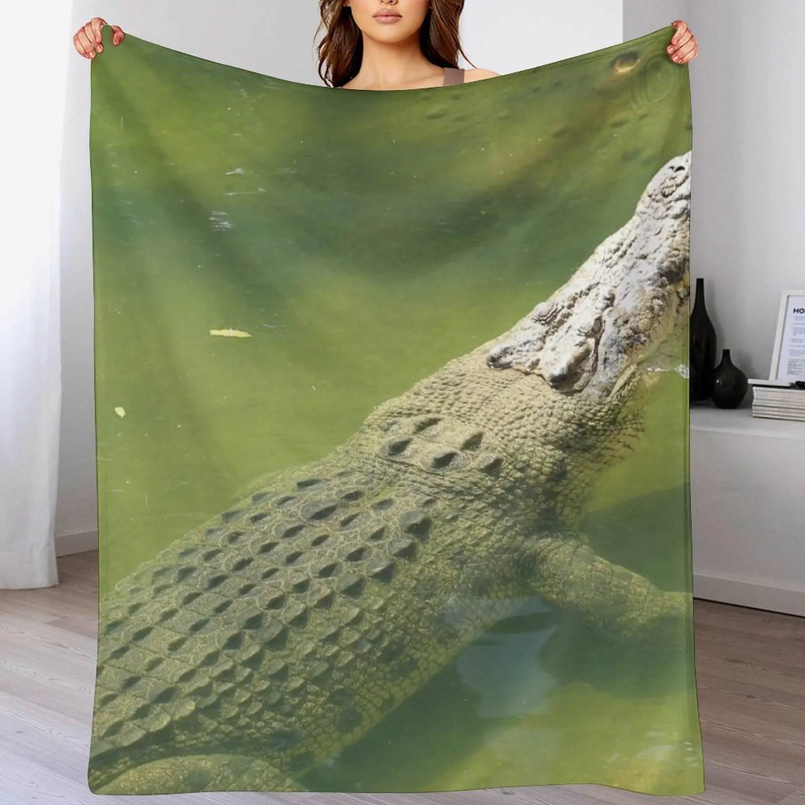 Australian saltwater crocodile Throw Blanket Soft Sherpa Fleece Warm Blanket for Winter
Australian saltwater crocodile Throw Blanket Soft Sherpa Fleece Warm Blanket for Winter
