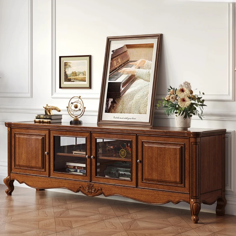 American TV Stand Solid Wood TV Cabinet Retro Living Room Cabinet Simple Floor Locker Armoire Avec Tv Household Furniture
American TV Stand Solid Wood TV Cabinet Retro Living Room Cabinet Simple Floor Locker Armoire Avec Tv Household Furniture