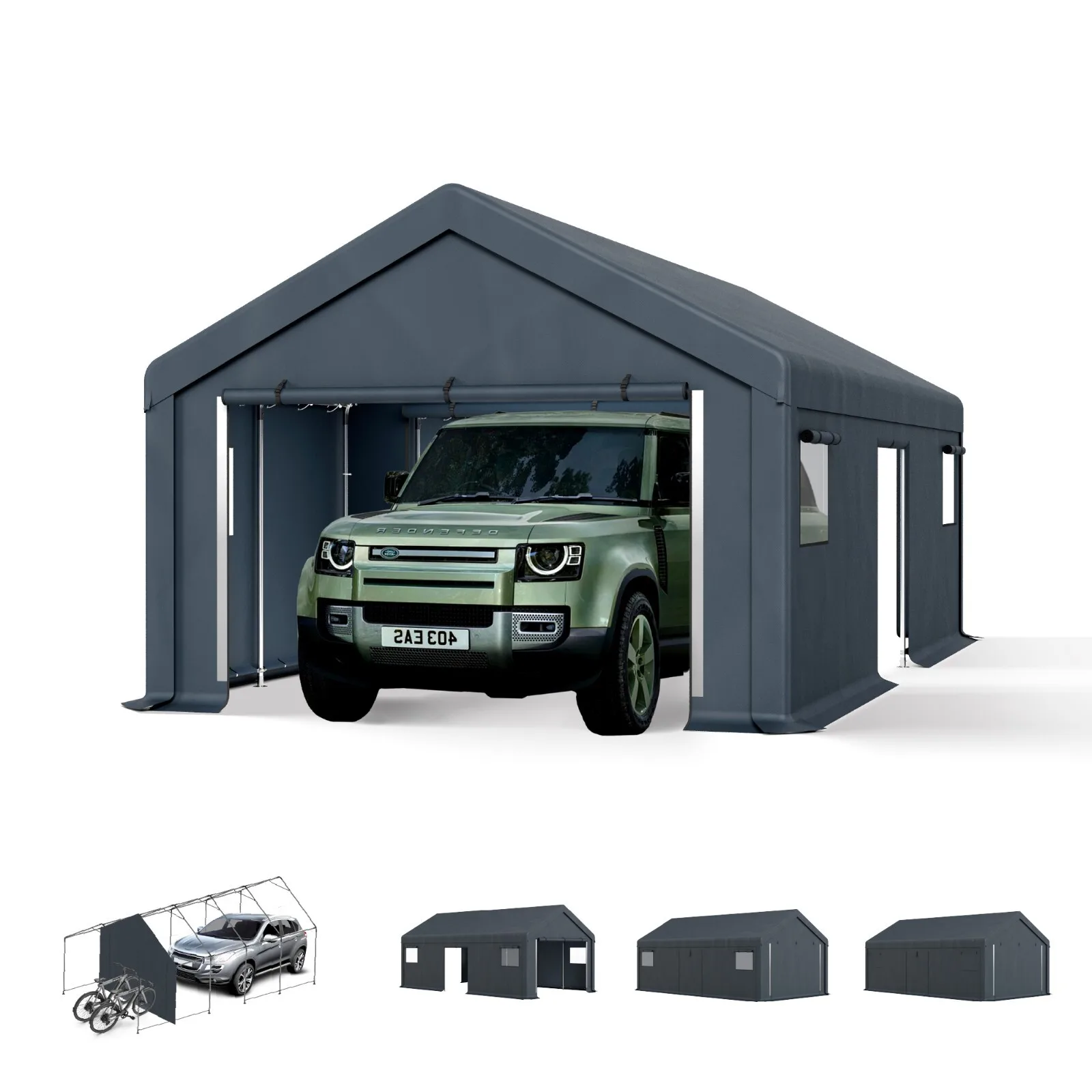 13'x24' Carport Outdoor Storage Shed Shelter Garage Heavy Duty Canopy Awning
13'x24' Carport Outdoor Storage Shed Shelter Garage Heavy Duty Canopy Awning