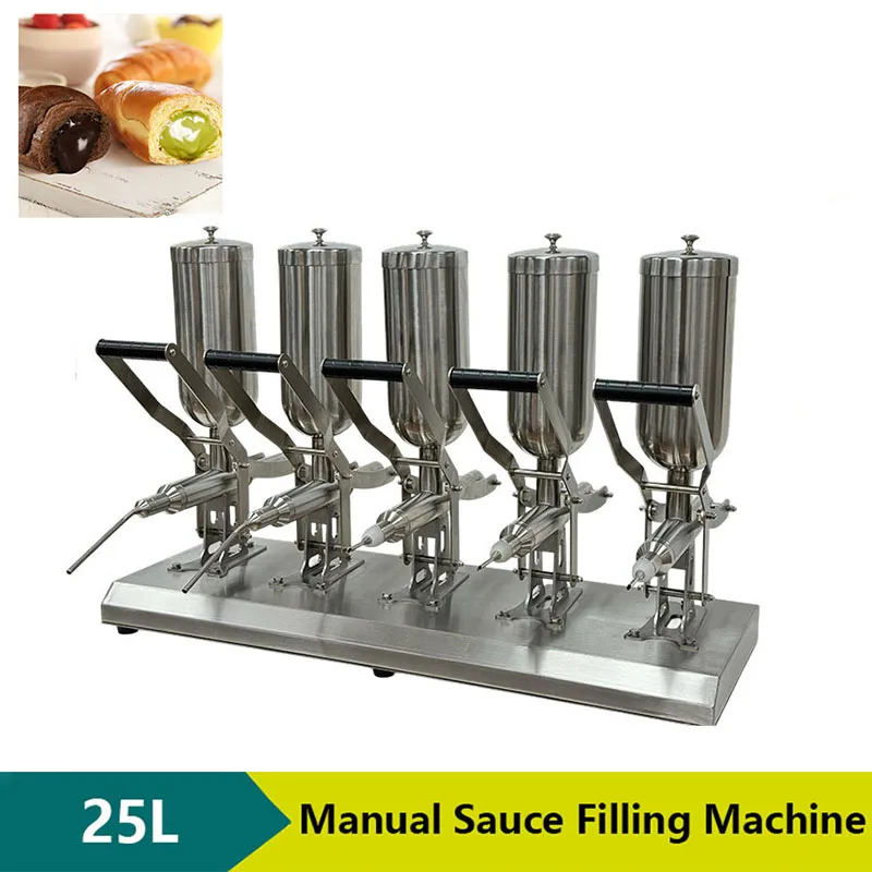 Commercial 25L Manual Jam Filling Machine Large Cream Filling Machine Stainless Steel Dessert Churros Puff Filling Equipment
Commercial 25L Manual Jam Filling Machine Large Cream Filling Machine Stainless Steel Dessert Churros Puff Filling Equipment