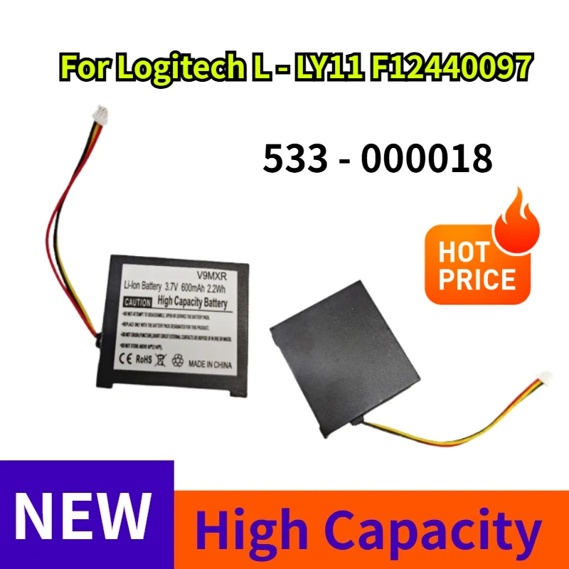 3.7V 600mAh Brand New Battery 533 - 000018 for Logitech L - LY11 F12440097
3.7V 600mAh Brand New Battery 533 - 000018 for Logitech L - LY11 F12440097
