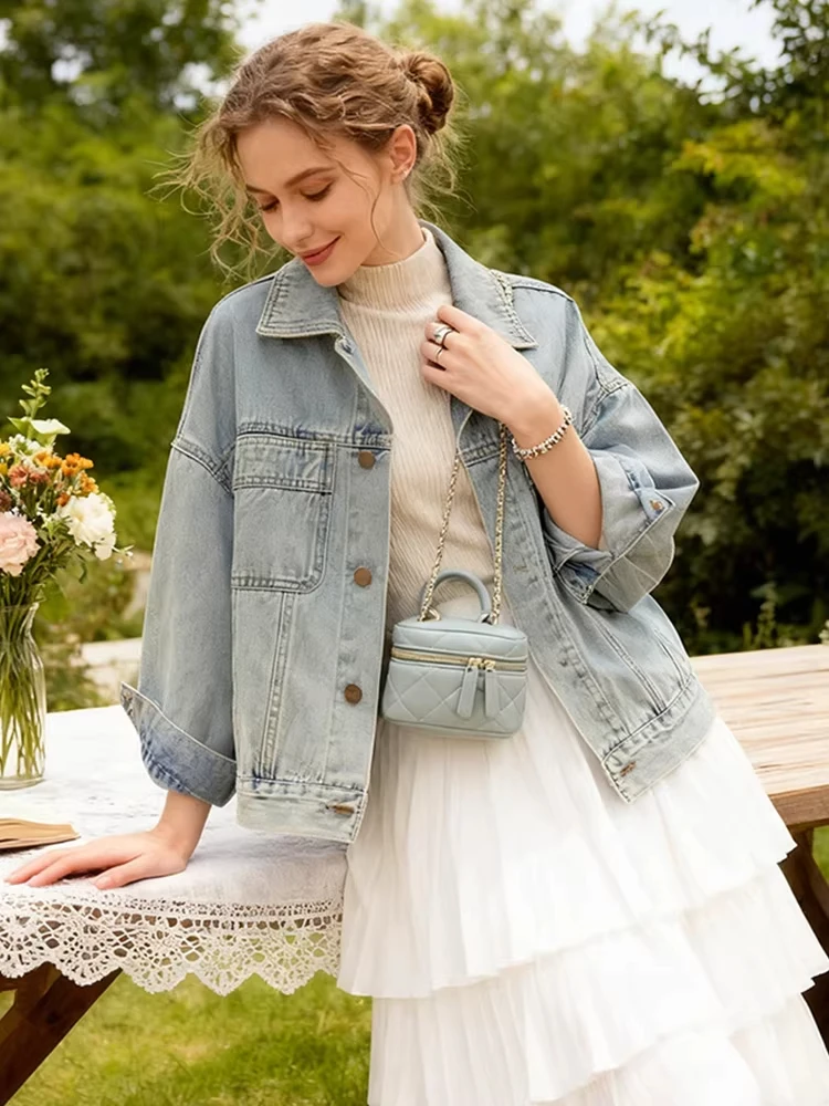 Retro Style Loose Fit Short Denim Jacket Women's Autumn Winter Vintage Look Slimming Coat Casual Straight Cut Long Sleeve
Retro Style Loose Fit Short Denim Jacket Women's Autumn Winter Vintage Look Slimming Coat Casual Straight Cut Long Sleeve