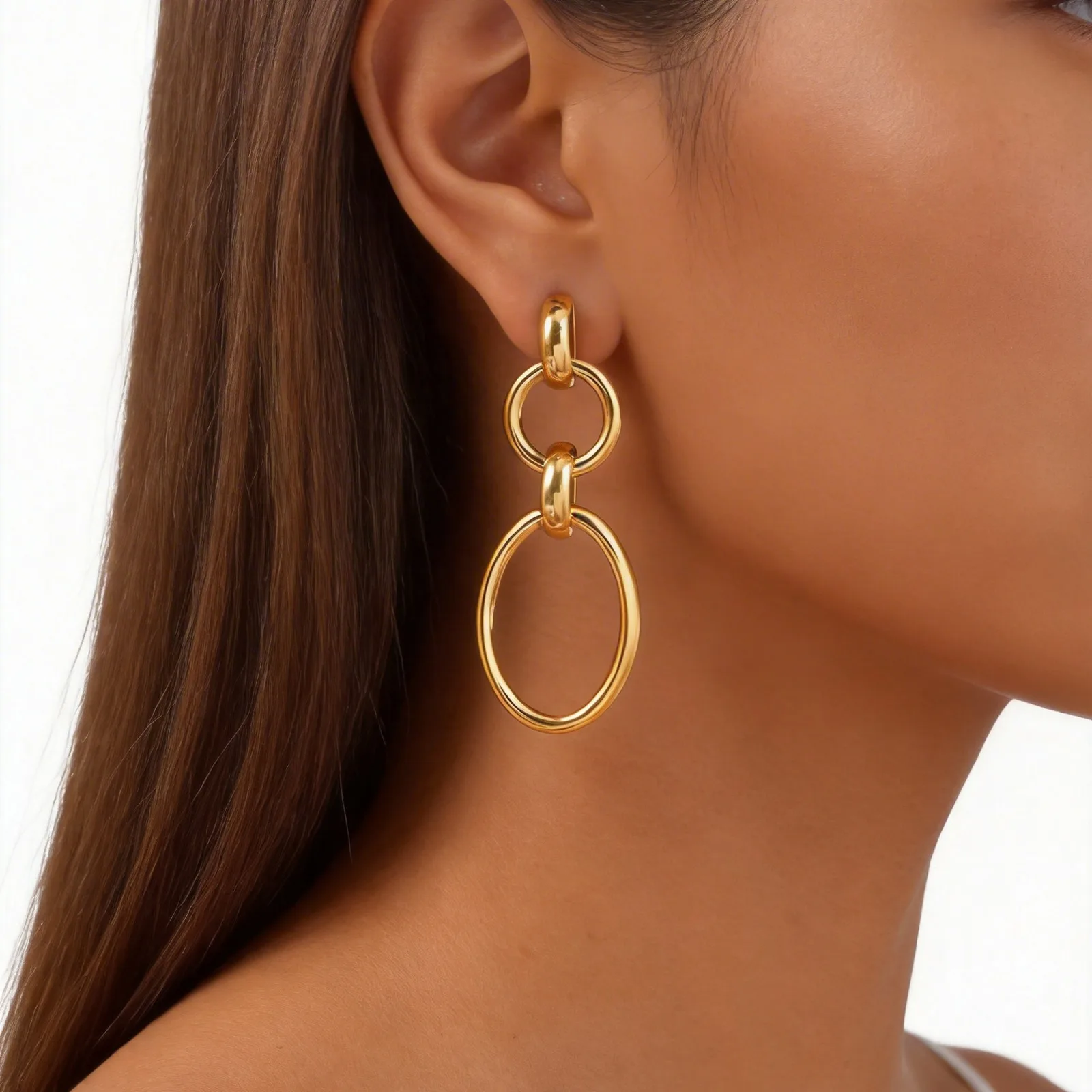 Vnox 18K Gold Plated Irregular Textured Pendant Earrings Multi Layered Minimalist Circular Earrings for Everyday & Party Jewelry
Vnox 18K Gold Plated Irregular Textured Pendant Earrings Multi Layered Minimalist Circular Earrings for Everyday & Party Jewelry