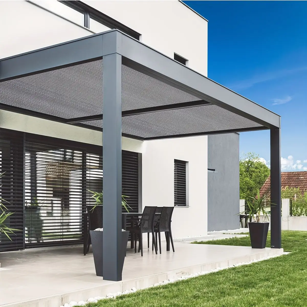 Modern Bioclimatic Motorized Aluminum Louver Pavilion Outdoor Waterproof Sunshade Terrace Gazebo Backyard Luxury Villa Pergola
Modern Bioclimatic Motorized Aluminum Louver Pavilion Outdoor Waterproof Sunshade Terrace Gazebo Backyard Luxury Villa Pergola